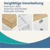 SONGMICS Elegantiška papuošalų dėžutė su veidrodžiu, balta