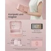 SONGMICS papuošalų dėžutė kelionėms, 2 lygiai, dovanų idėja, pastelinė rožinė