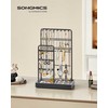 Songmics Papuošalų stovėtojas, 11.5x19.6x30.8 cm, juoda