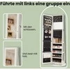 Songmics Papuošalų spintelė, stovintis veidrodis, veidrodinė spintelė