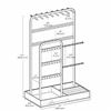 Songmics Papuošalų stovas iš metalo su MDF ir aksomu, 11,5x19,6x30,8 cm