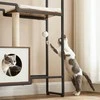 Songmics Kačių medis 74x34x114 cm Ruda mediena ir plienas