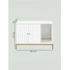 Songmics Spintelė 80 x 50 x 55 cm baltos ir auksinės spalvos