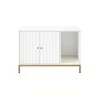 Songmics Spintelė 80 x 50 x 55 cm baltos ir auksinės spalvos