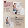 Songmics Kailyn tualetinis staliukas 100-169,2x40-90x145,6 cm baltas