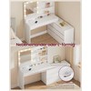 Songmics Kailyn tualetinis staliukas 100-169,2x40-90x145,6 cm baltas