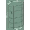 Songmics Kampinis Stelažas sunkesniems daiktams, 5 lygiai, metalinis, 70x70x180 cm