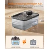 Songmics Kačių fontanėlis tylus, su 12 filtrų, juodas, 28,7 × 19,3 × 17,3 cm