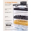 Songmics Kačių fontanas su 12 filtrų, baltas, 4,5 l