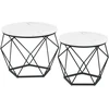 Songmics Kavos staliukas, 60x45 cm, 50x40 cm, Baltas