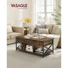Songmics Kavos staliukas 60 × 120 × (48–62) cm