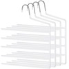 Songmics Kelnės pakabos 32x0,5x35 cm balta metalas komplektas