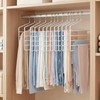 Songmics Kelnės pakabos 32x0,5x35 cm balta metalas komplektas