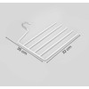 Songmics Kelnės pakabos 32x0,5x35 cm balta metalas komplektas