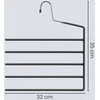 Songmics Kelninių pakaba 32x0,5x35 cm juoda, metalas