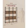 Songmics Knygų lentyna 128x24x187,1 cm Ruda Juoda Plienas