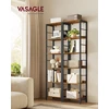 Songmics Knygų lentyna 6 lygių 30 x 40 x 178 cm pramoninio stiliaus
