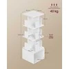 Songmics Knygų spinta 40x40x124,6 cm Balta dalelių plokštė MDF