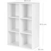 Songmics Knygų spinta 97.5x65.5x30 cm Balta Saugykla