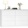 Songmics Komoda 119.4x40x75 cm Balta Saugykla