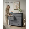 SONGMICS komoda BELLAH su 9 stalčiais, 95.2 x 98.8 x 30 cm, LGS324G101