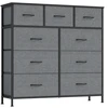 SONGMICS komoda BELLAH su 9 stalčiais, 95.2 x 98.8 x 30 cm, LGS324G101
