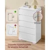 Songmics Komoda 40x60x97,4 cm Balta medžio drožlių plokštė