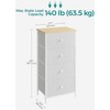 Songmics Komoda 45x30x92.3 cm Balta Audinio Saugykla