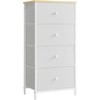 Songmics Komoda 45x30x92.3 cm Balta Audinio Saugykla