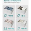 Songmics Komoda 45x30x92.3 cm Balta Audinio Saugykla
