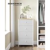 Songmics Komoda 45x30x92.3 cm Balta Audinio Saugykla