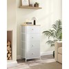 Songmics Komoda 45x30x92.3 cm Balta Audinio Saugykla