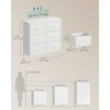 Songmics Komoda 76.7x30x73.7 cm Balta Saugykla