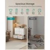 Songmics Komoda 76.7x30x73.7 cm Balta Saugykla
