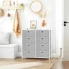 Songmics Komoda, 80x30x81.5 cm, pilka ir balta