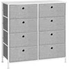 Songmics Komoda, 80x30x81.5 cm, pilka ir balta