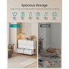 Songmics Komoda 98.8x30x74.7 cm Balta Plienas