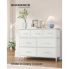 Songmics Komoda 98.8x30x74.7 cm Balta Plienas