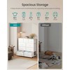 Songmics Komoda 98.8x30x96.2 cm Balta Plienas