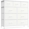 Songmics Komoda 98.8x30x96.2 cm Balta Plienas