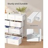Songmics Komoda 98.8x30x96.2 cm Balta Plienas