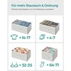 Songmics Komoda 98x28.5x85 cm Balta Audinys