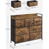 Songmics Komoda, 98x28.5x85 cm, Juoda