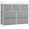 Songmics Komoda, 98x28.5x85 cm, pilka ir balta
