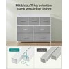 Songmics Komoda, 98x28.5x85 cm, pilka ir balta