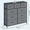 Songmics Komoda 30 x 98.8 x 95.2 cm 9 stalčiai