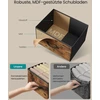 Songmics Komoda su 5 medžiaginiais stalčiais ir drabužių skersiniu, ruda 96,2 × 30 × 117,7 cm