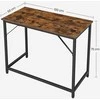 Songmics Kompiuterio stalas 100x50x75 cm Rudas Juodas Plienas