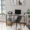 Songmics Kompiuterio stalas 120x60x76 cm Pilkai ruda plienas