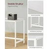 Songmics Kompiuterio stalas 120x60x76 cm Baltas Plienas